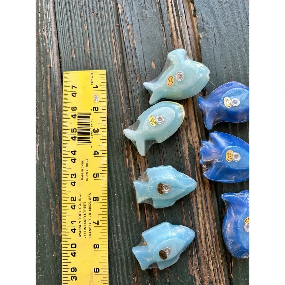 Fish Candles 7 Floating Tropical Fish Ocean Reef Theme Decor  Colorful  Sealed A